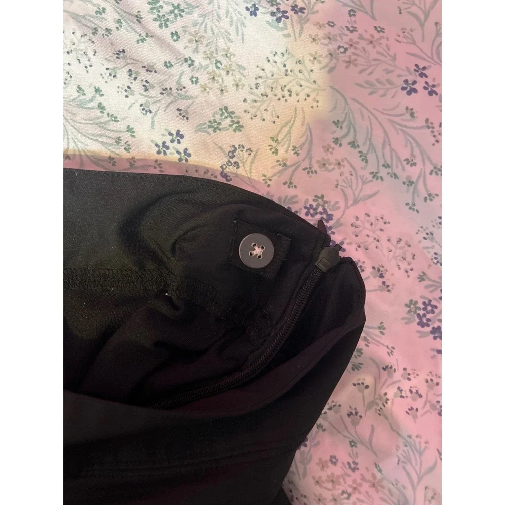 Fila Sport Golf Skort Womens 10 Black Athletic Tennis Skirt Side‎ Zip Pocket